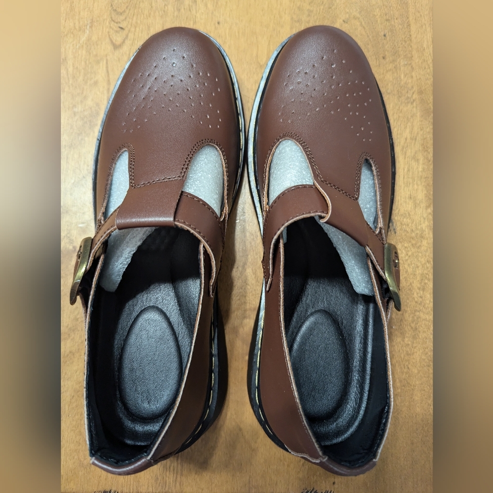 Women’s Brown Comfort Slip-On Shoes with Buckle